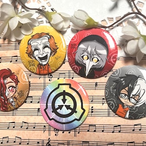 SCP Chibi Anime Pinback Buttons - Etsy