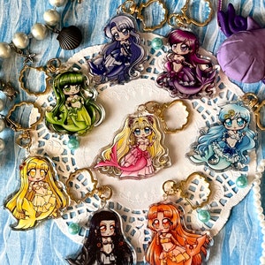 Mermaid Melody Double Side Glitter Epoxy Charms