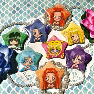 Mermaid Melody Star Buttons