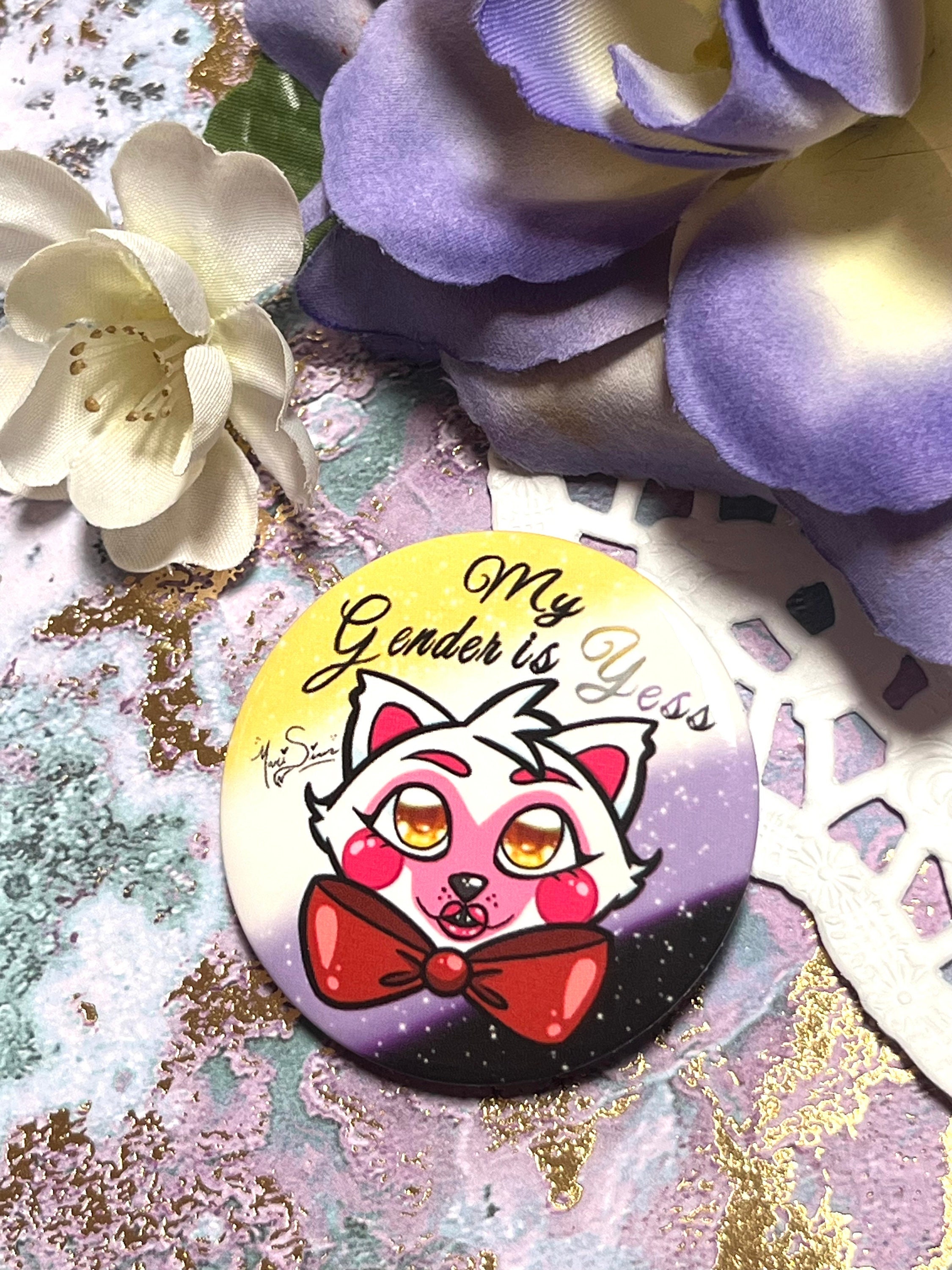 Lolbit Customizable Soft Button Pin Jewelry Lover Funny Brooch