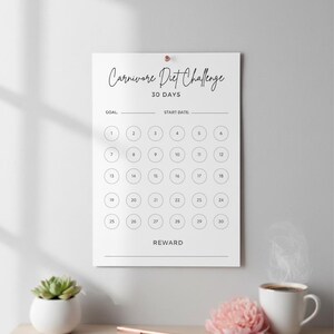 30-daagse carnivoordieettracker: keto-voortgangsverslag (pdf-download)