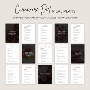 Carnivore Diet Meal Plans | Primal Diet & Protein Meal Plans | Carnivore Diet Meals | Carnivore Meal Plan | Carnivore Food List | Meat Diet