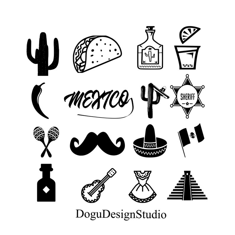 Mexico SVG Bundle Mexican Svg Mexico Png Latino Cactus Etsy