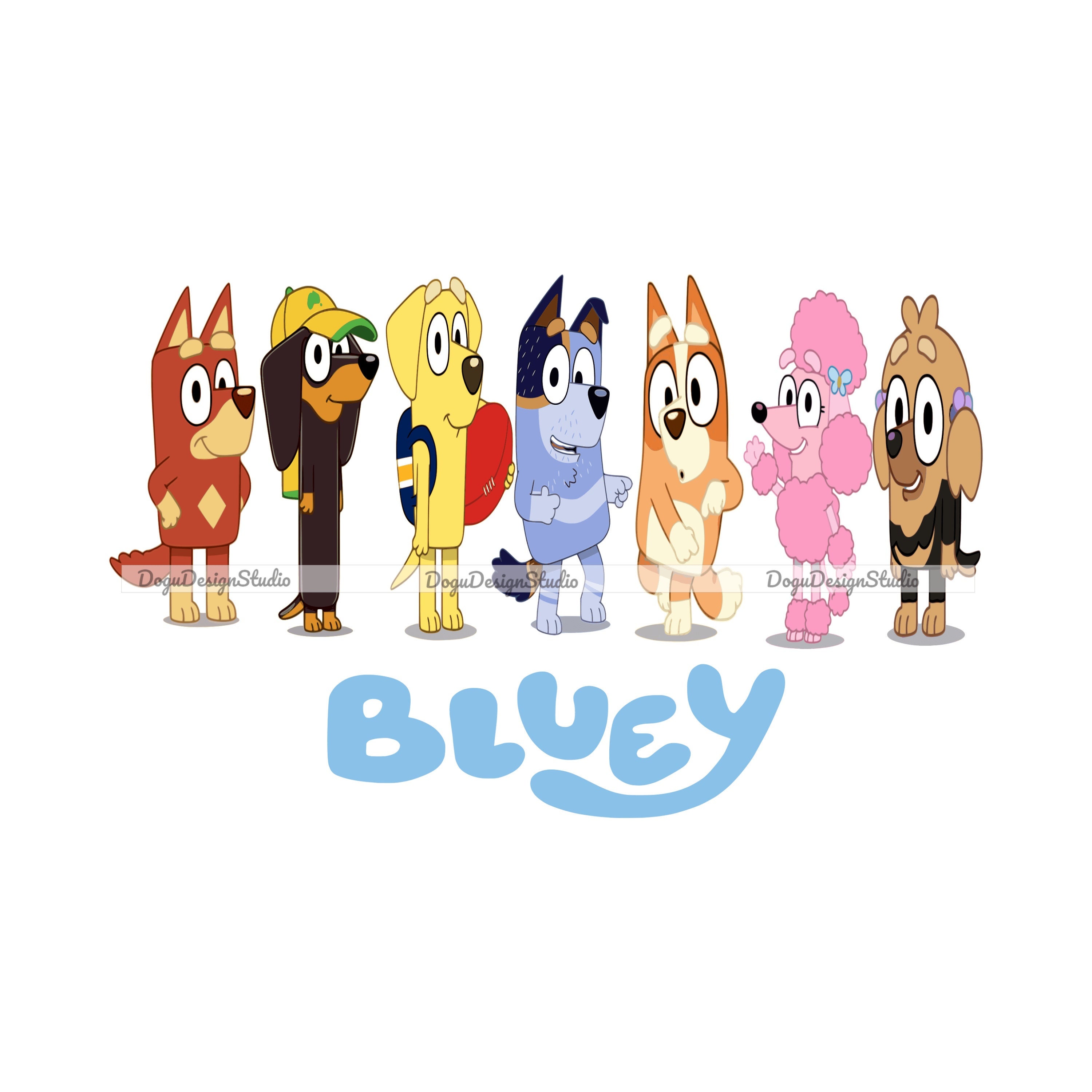 Bluey Friends SVG Cartoon Characters SVG Bluey Clipart Etsy