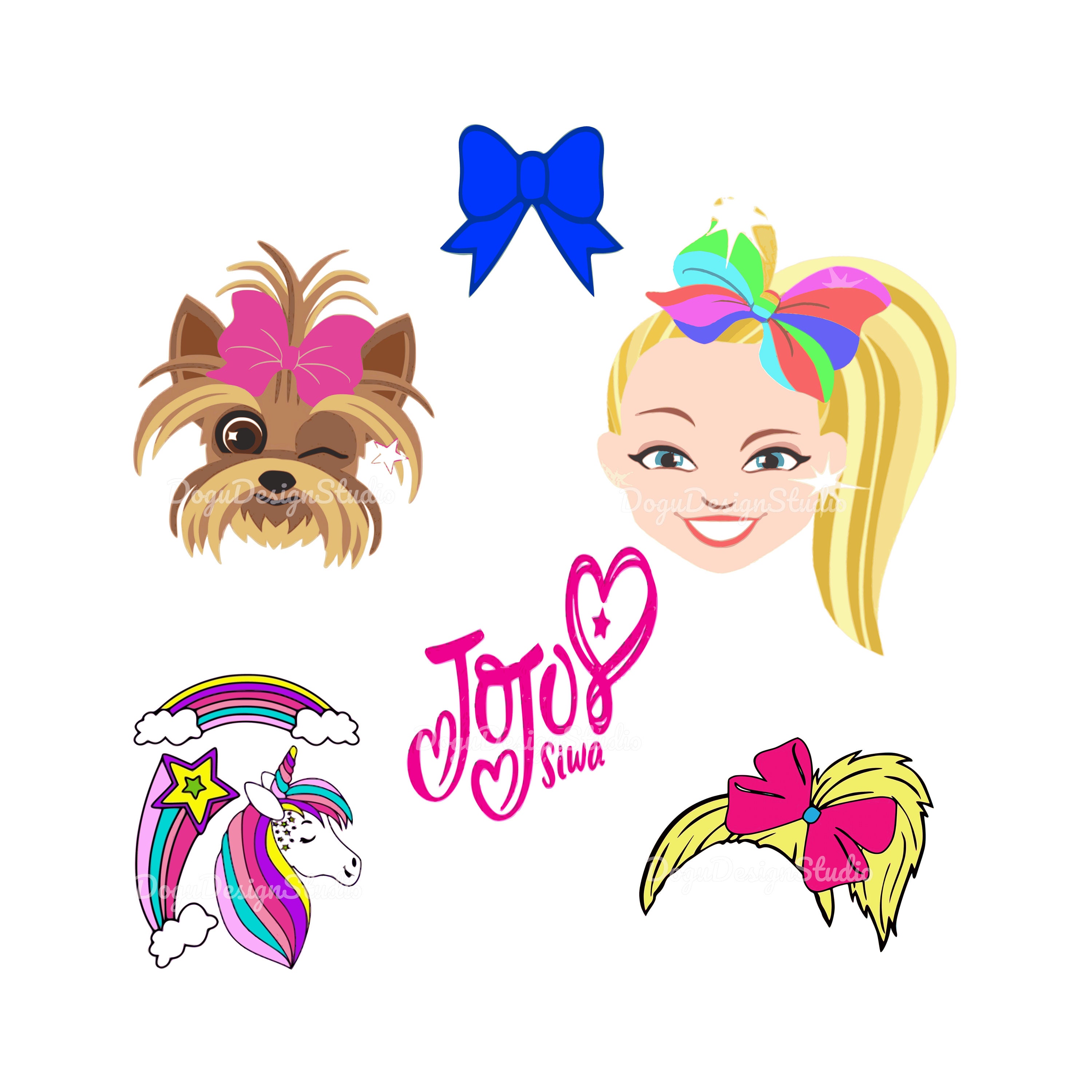 Jojo Siwa SVG Bundle Jojo Siwa Clipart Jojo Siwa Unicorn | Etsy
