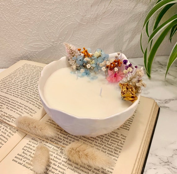 Botanical Soy Candle, Natural Soy Wax Candle, Flower Candle