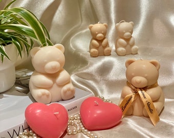 Sojawachs Bärenkerze: Handgefertigte Tierfigur, Cabin Decor