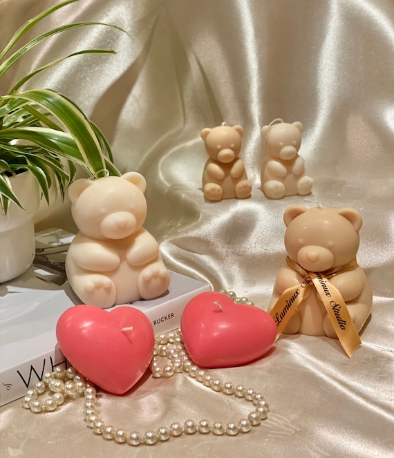 Teddy Bear Candle, Natural Soy Wax Candle