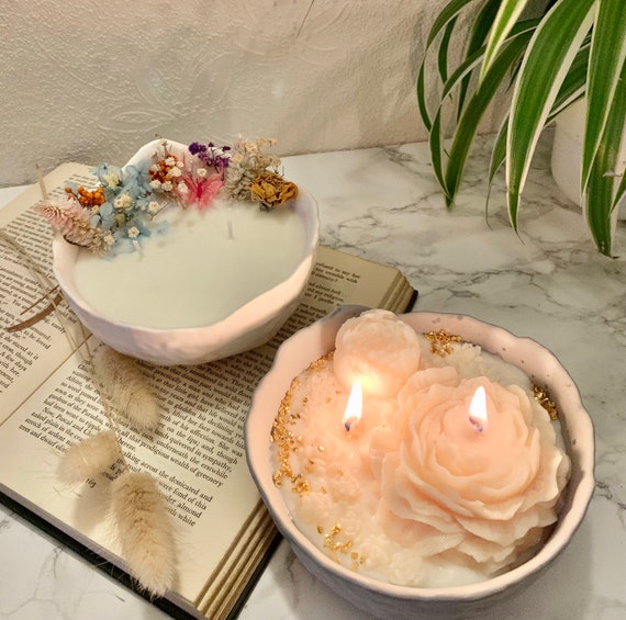 Botanical Soy Candle, Natural Soy Wax Candle, Flower Candle