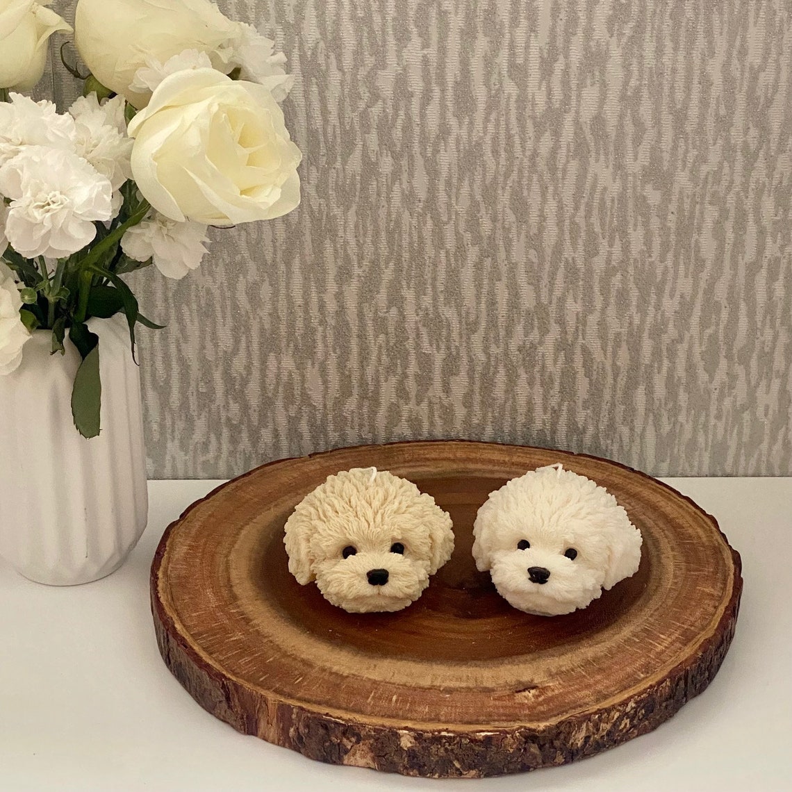 Puppy Candle Cute Decorative Dog Candle Scented Soy Wax Etsy