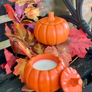 Pumpkin Candle, Halloween Candle, Halloween Decor, Scented Jar Candle, Autumn Decor