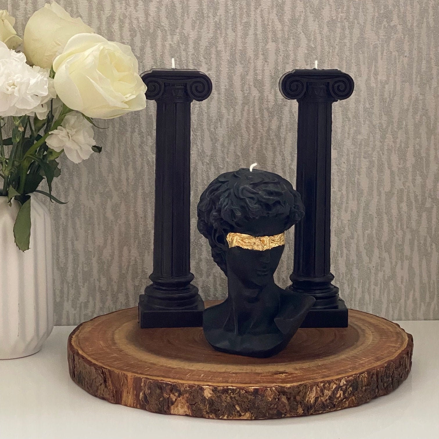 David Statue Candle Home Decorluxury David Head Candle 100 Etsy UK