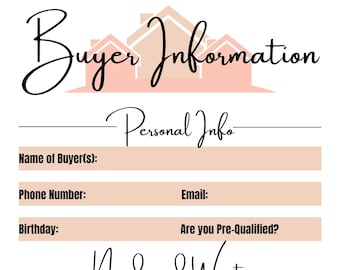 Hoja de información para compradores de bienes raíces