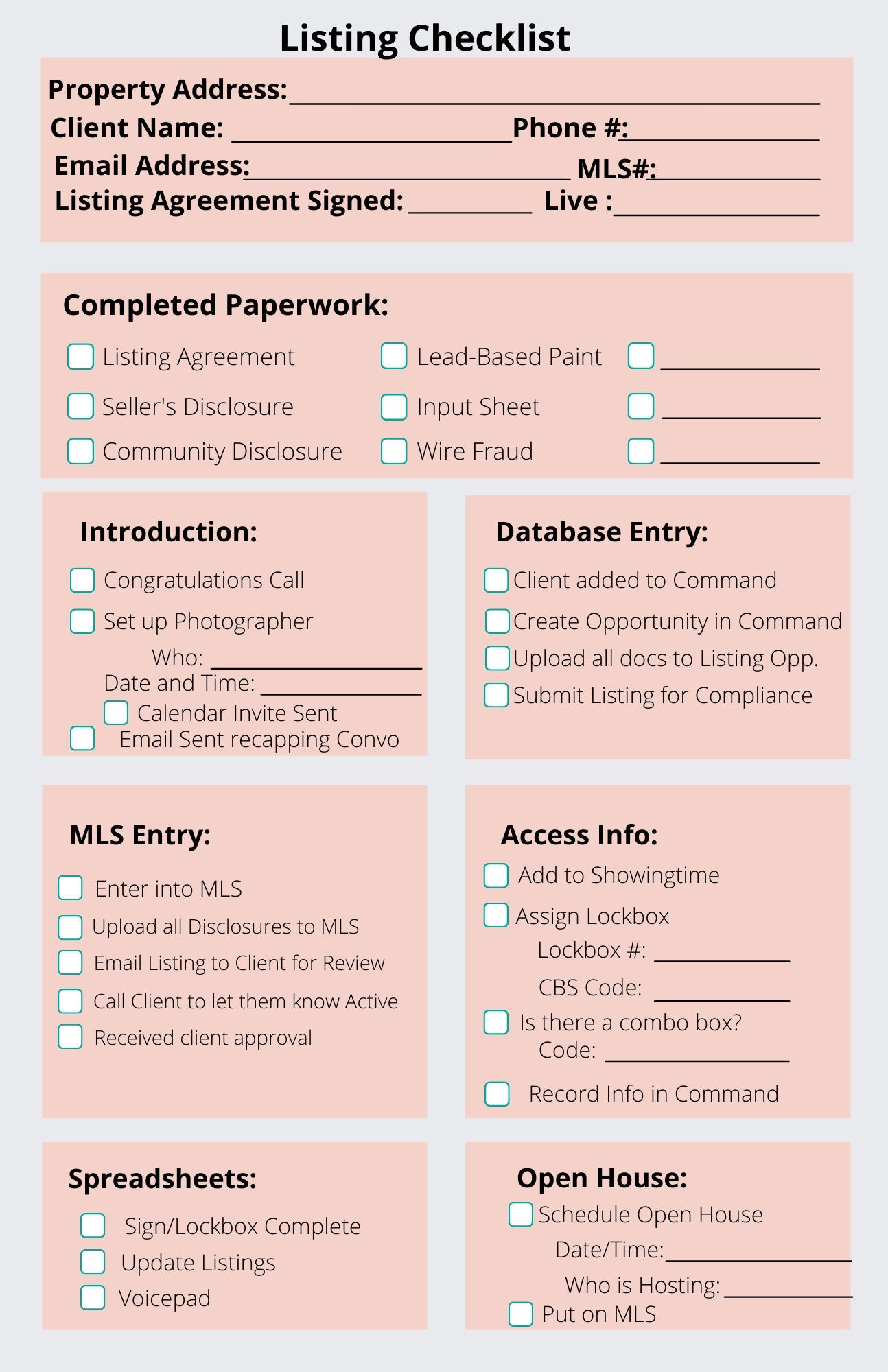 listing-checklist-for-keller-williams-agent-etsy