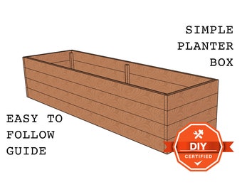 Cedar Raised Garden Planter Box Step by Step Plans | 8ft by 2ft Size | INSTANT DOWNLOAD PDF Plans