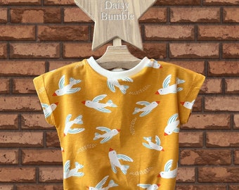 Seagull Dolman T-shirt Top for babies, for toddlers, for children, holiday tops for kids, clothing for summer