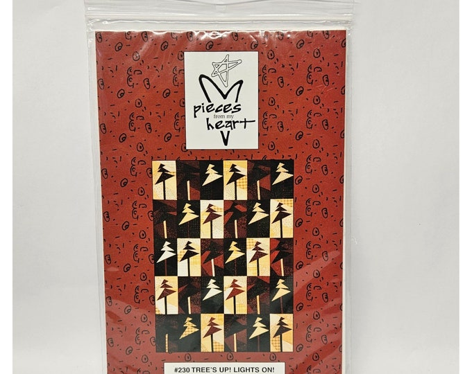 Pieces From My Heart Quilt Pattern Tree s Up Lights On #230 51 X 70