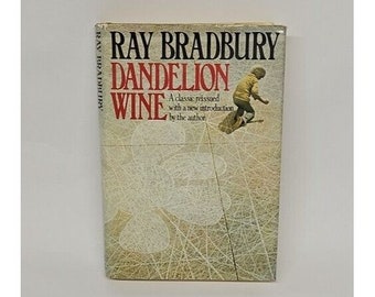 Livre à couverture rigide VTG DANDELION WINE par Ray Bradbury avec jaquette