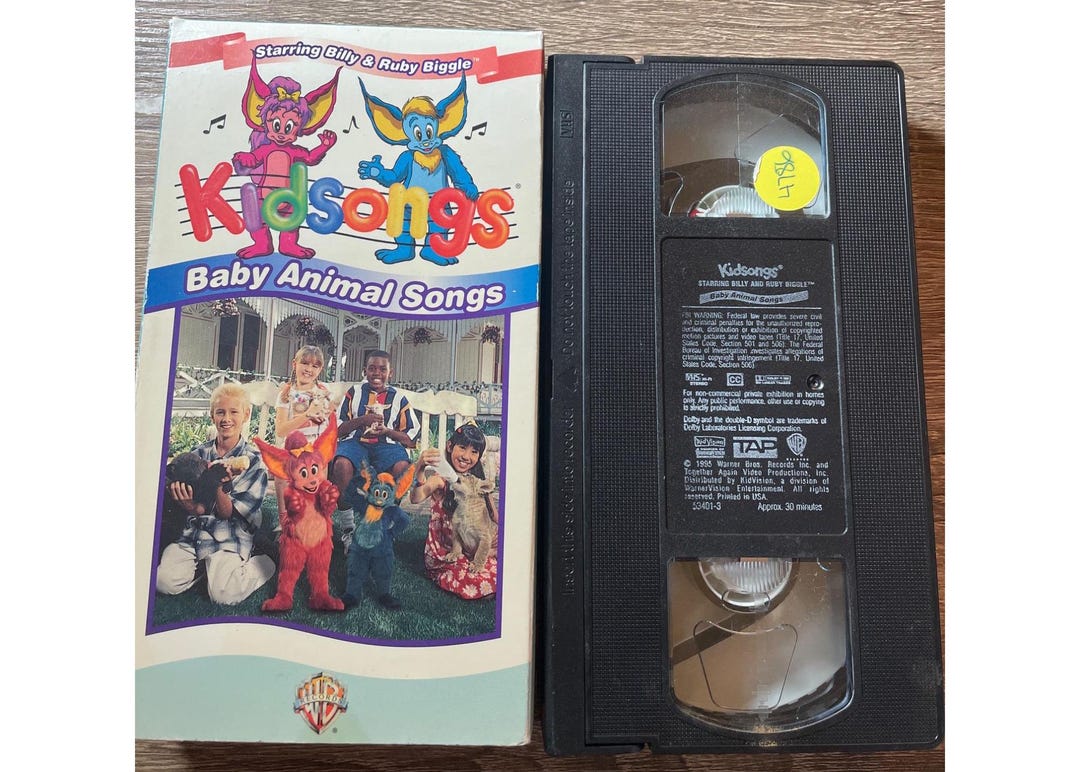 Vintage Kidsongs - Baby Animal Songs (VHS, 1995) RARE Good With ...