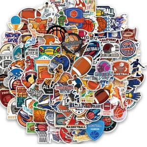 100pcs Cartoon Basketball & Football Graffiti Stickers