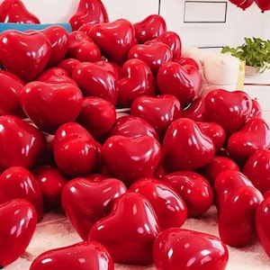 20pcs Love Heart Shaped Red Latex Balloons-10 Inches