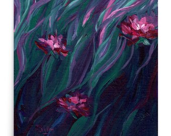 Undercurrents 3 Abstract Floral Print – Emotional Flow Art (Unframed)