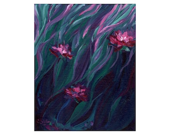 Original - "Undercurrents - 3" Acrylic Painting 8x10 on Canvas Board