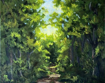 Original - "Into the Glen" Acrylic Painting 18x24 on Stretched Canvas