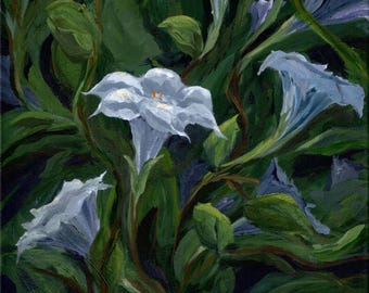 Datura - Fine Art Print, Poison Garden Series, Nature Wall Art Unframed for Living Room, Library, Office, Entryway, Bedroom
