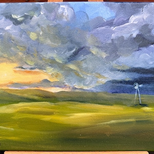 Field of Storms - (An Original Acrylic Painting - 8x10”)