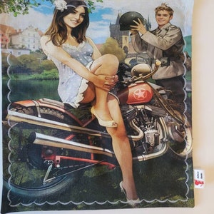 Motorcycle pinup hank