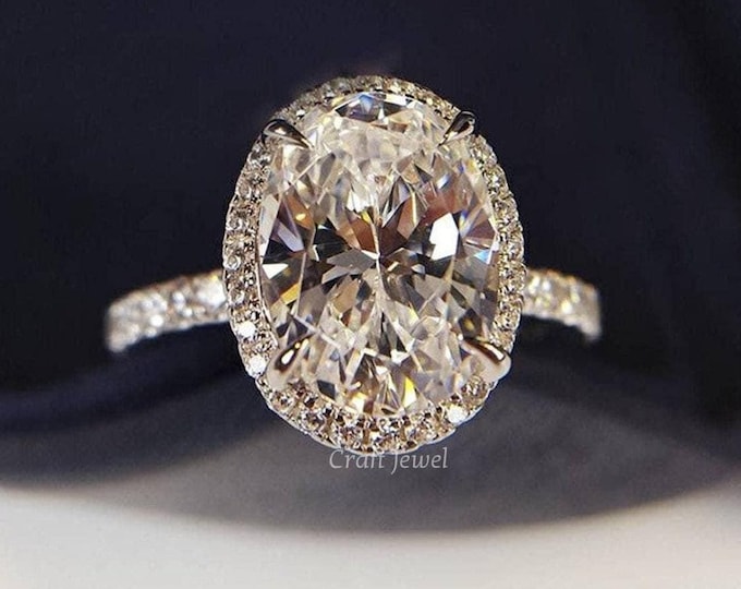 2 CT Oval Cut Lab Grown Diamond Ring