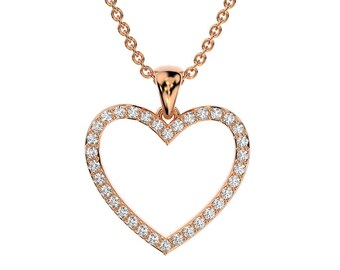 Heart Shape Pendant, Heart Shape Moissanite Pendant perfect Gift for this valentine, Heart Diamond Necklace, Ready to Ship.