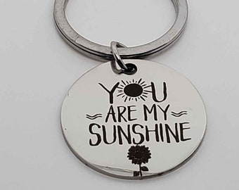 Tú eres mi Sol. Llavero de acero inoxidable. En Negro o Plata.