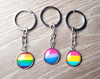 Llaveros pride, Bi, Pan, Gay, Rainbow