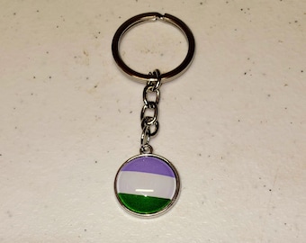 Genderqueer Llavero LGBTQ+ Bandera Orgullo Gay