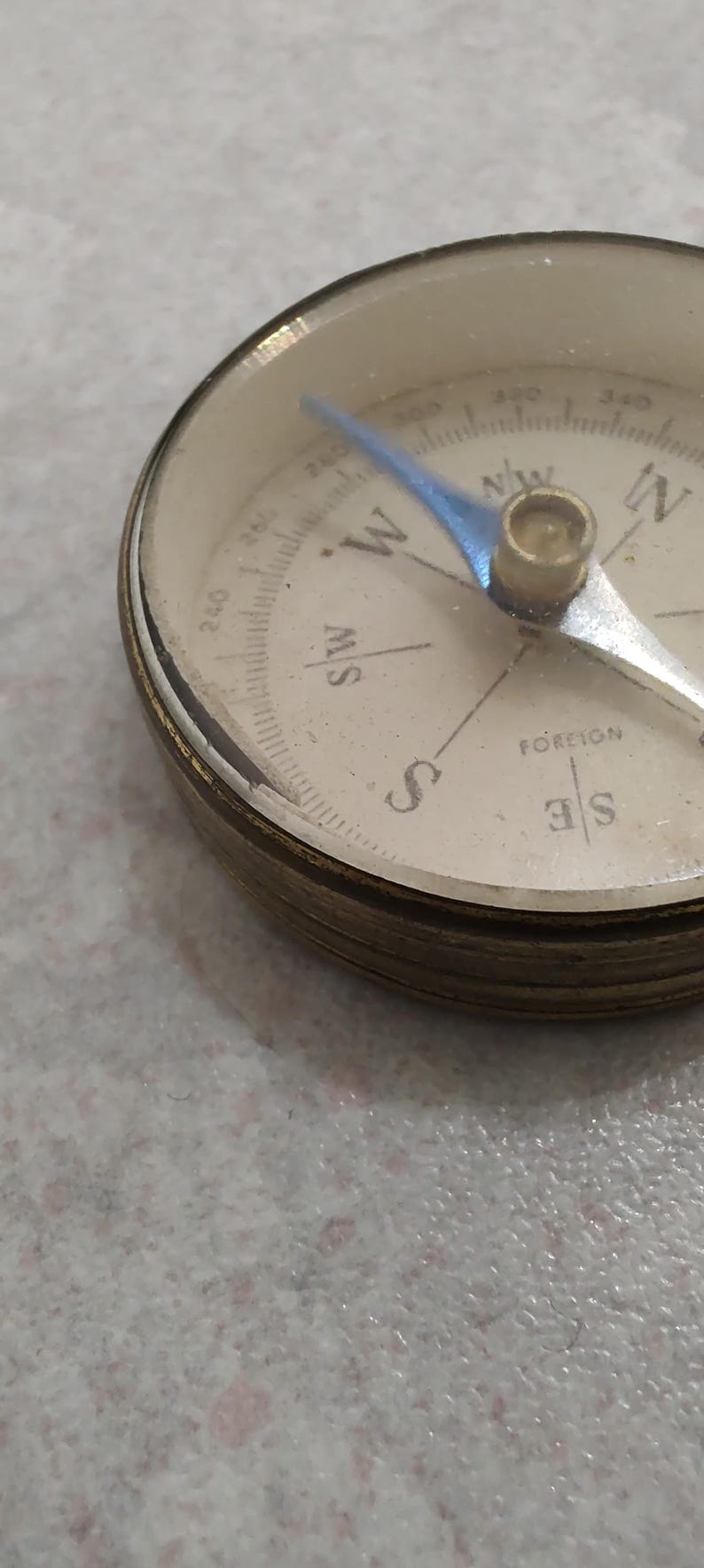 Compass Gold Casing Vintage Brass Pocket Compass,