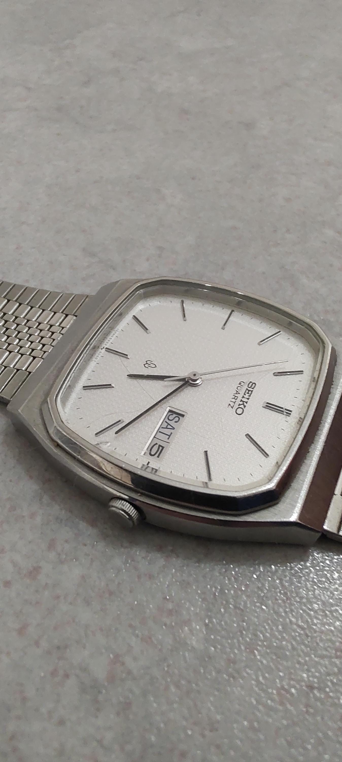Vintage Seiko Octagon Watch, Textured Silver Tone, Unisex - Etsy