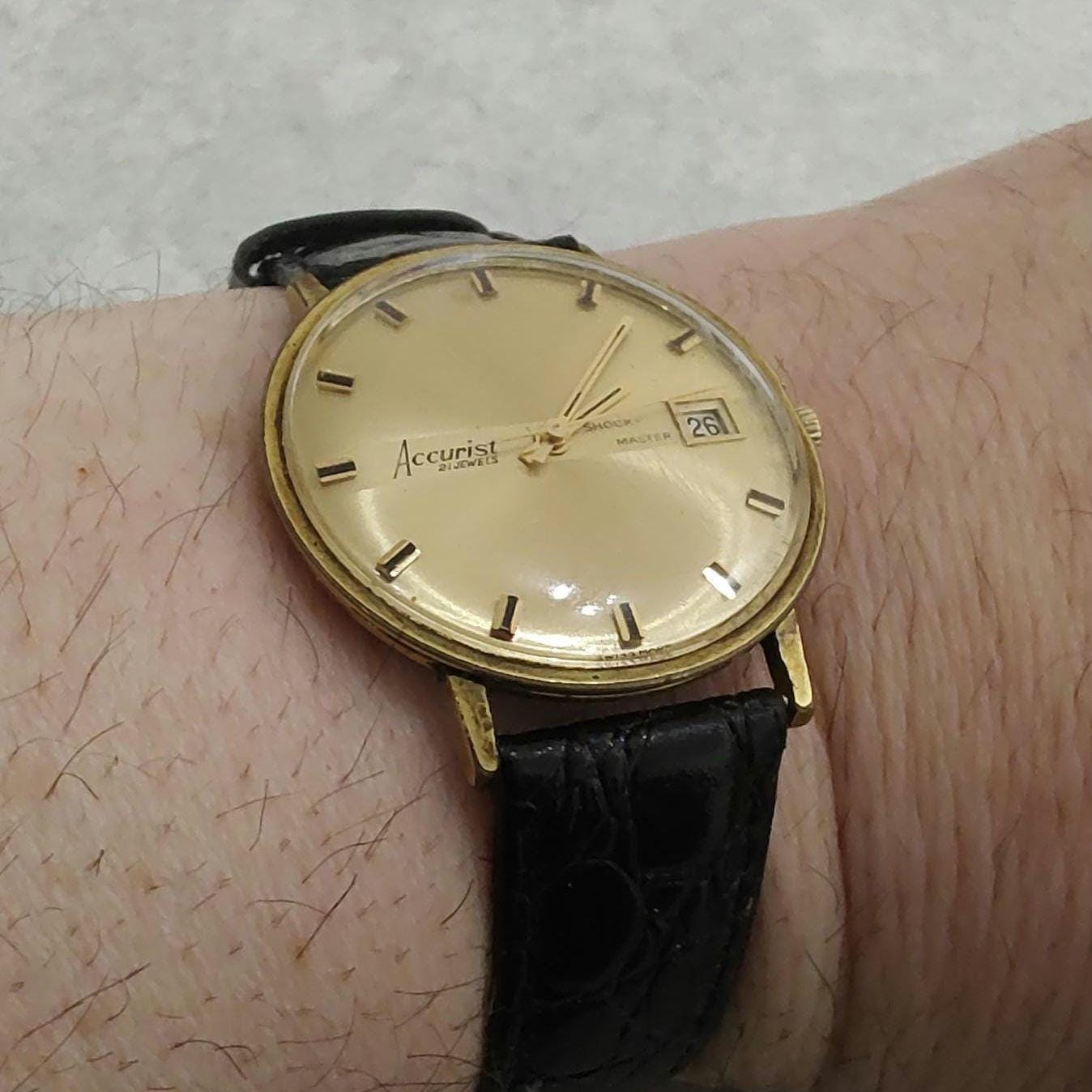 Vintage Accurist 21 Jewel Mechanical Gold Watch | eBay