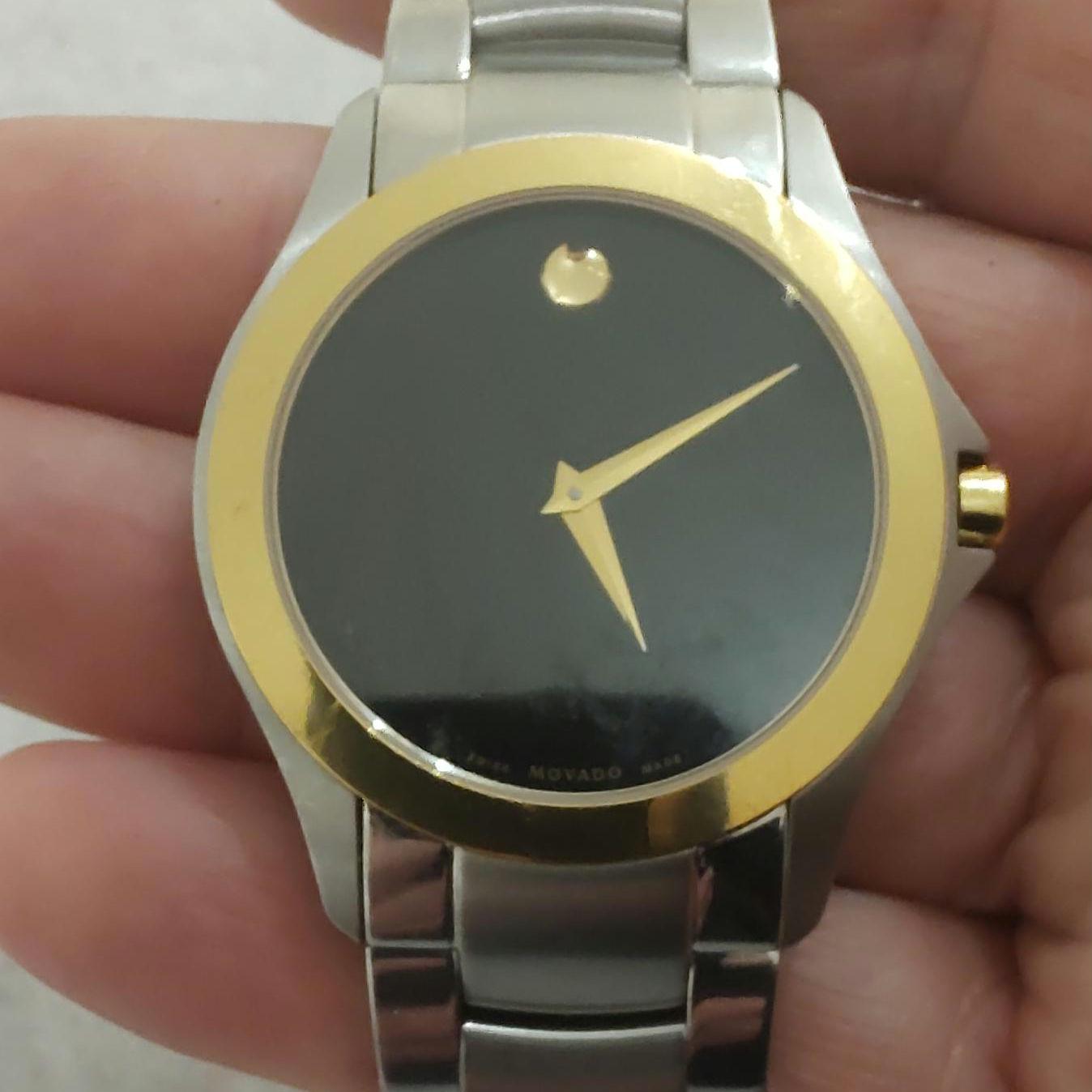 MOVADO Mens Museum Quartz Watch Goldplated Movado Museum  display picture 2