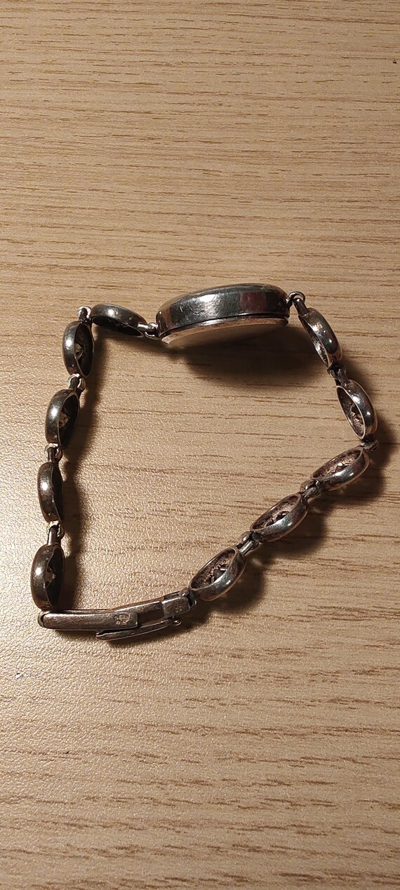 SOLID SILVER gemstone bracelet sterling silver wa… - image 5
