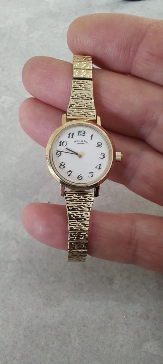 VINTAGE ROTARY Expander Goldtone Quartz Bracelet Watch  display picture 2