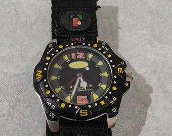 Reloj de buceo de cuarzo TIMEFORCE vintage, reloj de surf, fabricado en Italia.