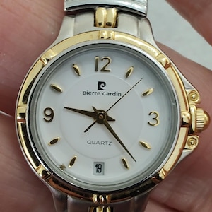 Vintage PIERRE CARDIN ladies gold tone silver tone quartz watch