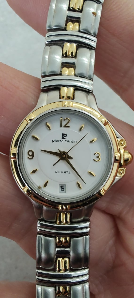 Vintage PIERRE CARDIN ladies gold tone silver tone quartz watch