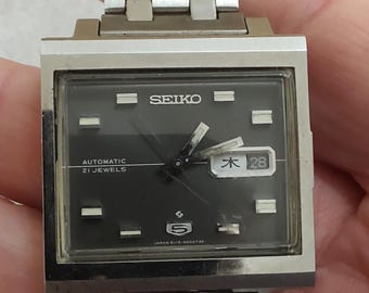 Vintage authentische original SEIKO 5 Seiko automatisch automatisch 21 Juwelen Uhr Japanisch Japan Retro Vintage TV-Uhr Kleideruhr