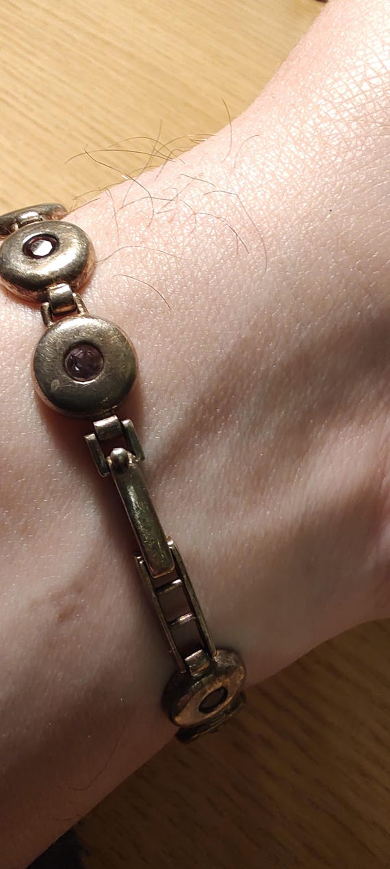 SOLID SILVER gemstone bracelet sterling silver wa… - image 8