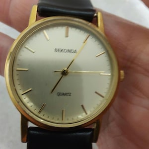 Sekonda GOLD TONE quartz dress watch white dial