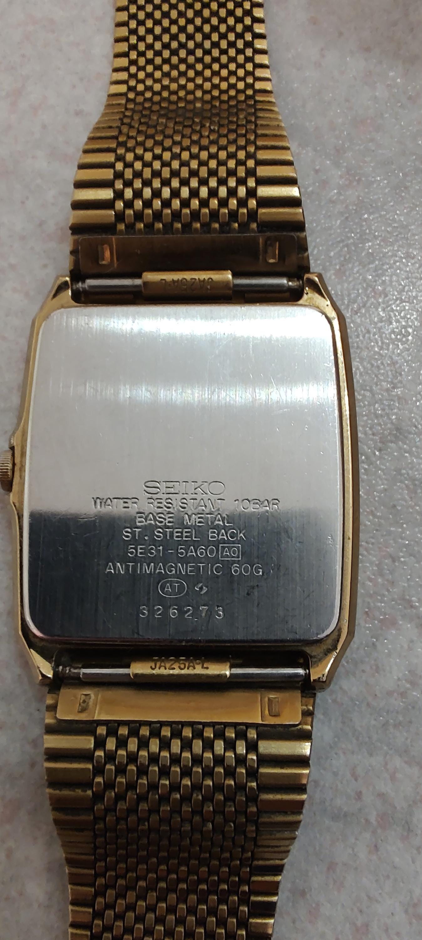 Vintage Seiko Spirit Tank Watch, Gold Tone Dress Watch, 1986 - Etsy