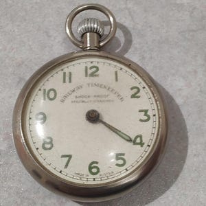 Antique Art Deco Railway pocket watch Austria circa 1930 For Spares and Repairs Project